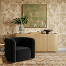 Silla giratoria auxiliar Curves Velvet