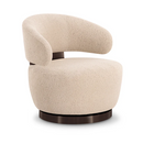 Silla giratoria auxiliar Austin Cream Boucle