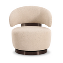 Silla giratoria auxiliar Austin Cream Boucle