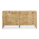 Cómoda Brandyss de 62" con 7 cajones, madera de raíz