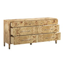 Cómoda Brandyss de 62" con 7 cajones, madera de raíz