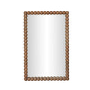 Espejo de pared rectangular Cheyanne de madera maciza tallada de 74 x 112 cm.