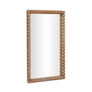 Espejo de pared rectangular Cheyanne de madera maciza tallada de 74 x 112 cm.