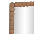 Espejo de pared rectangular Cheyanne de madera maciza tallada de 74 x 112 cm.