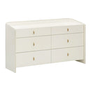 Cómoda Collins de 56" color crema con 6 cajones