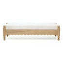Banco Thelma de 56" color crema con tejido de cesta