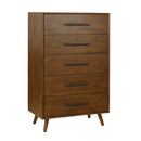 Cajonera Emery de 84 cm (33"), nogal, con 5 cajones.