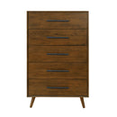 Cajonera Emery de 84 cm (33"), nogal, con 5 cajones.