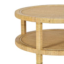 Mesa de centro redonda Amara de ratán natural de 84 cm (33")