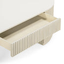 Mesa de centro grande Bella de 52" color crema con almacenamiento