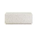 Mesa de centro rectangular Earl de 48" con forma de concha
