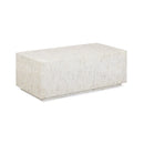 Mesa de centro rectangular Earl de 48" con forma de concha