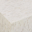 Mesa de centro rectangular Earl de 48" con forma de concha