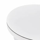 Mesa de centro redonda Jasper de 84 cm (33"), blanca brillante.