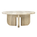 Mesa de centro redonda Patrizia de 91 cm (36") para interiores y exteriores.