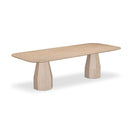 Mesa de comedor rectangular Brocha de madera de fresno de 106"