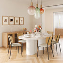 Mesa de comedor ovalada Elora de 79"
