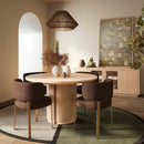 Mesa de comedor redonda de madera Marlow de 48 pulgadas