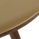 Mesa de comedor redonda Oani de 51" de nogal y cristal