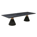 Mesa de comedor rectangular Rishi de 120" con cuerda