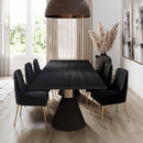 Mesa de comedor rectangular Rishi de 120" con cuerda