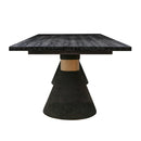 Mesa de comedor rectangular Rishi de 120" con cuerda