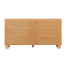 Cómoda Miles de 62" de madera natural con 6 cajones