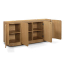 Bufetera Moora de 70" de fresno natural con 4 puertas