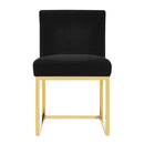 Silla de terciopelo negro