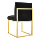 Silla de terciopelo negro